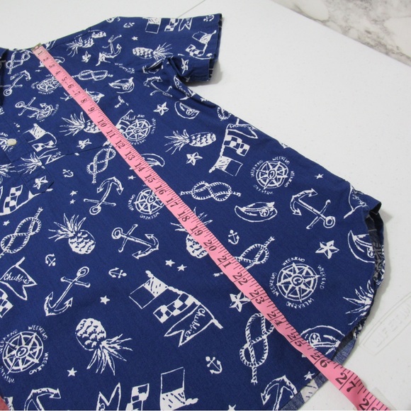 Chubbies Blue Nautical Printed Men's Popover Shirt Size Small 
Pineapple Anchor - Picture 11 of 13